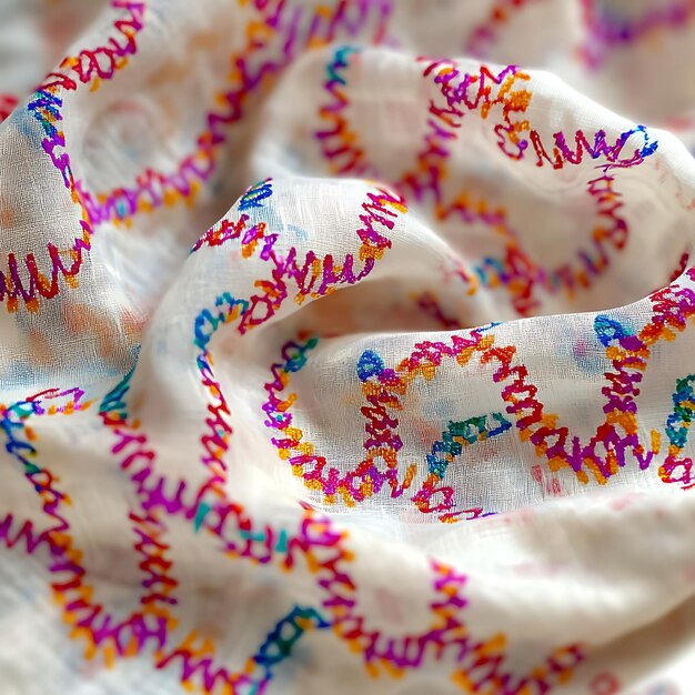 Detail výšivky na látke